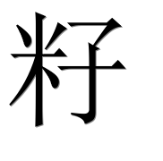 Китайский иероглиф 籽