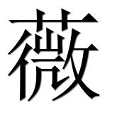 Китайский иероглиф 薇